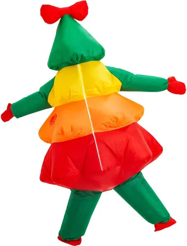 Vista 6 de KOOY Disfraz inflable, disfraces de Navidad para adultos, disfraz inflable de Navidad para mujereshombresadultos, traje de personaje de Navidad
