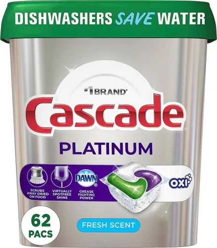 Vista 12 de Cascade 97726PK ActionPacs, aroma fresco, bolsa de 34.5 onzas, 62/bolsa