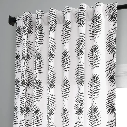 Vista 7 de HPD Half Price Drapes Cortinas florales de algodón de lujo con estampado de 84 pulgadas de largo (1 panel), modernas cortinas de oscurecimiento