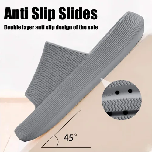 Vista 6 de Sandalias Cloud para mujeres y hombres,Sandalias de baño con almohadilla,Zapatos de plataforma de suela gruesa antideslizante EVA