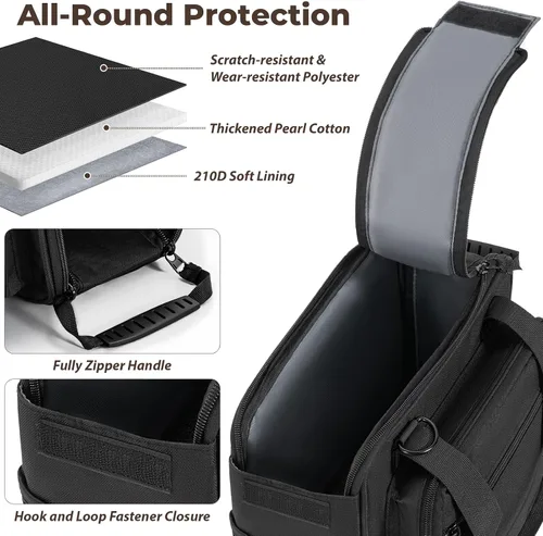 Vista 2 de Bolsa de transporte para cafetera compatible con Keurig K-Mini Mate, bolsa de almacenamiento portátil de una sola porción con bolsillos adicionales