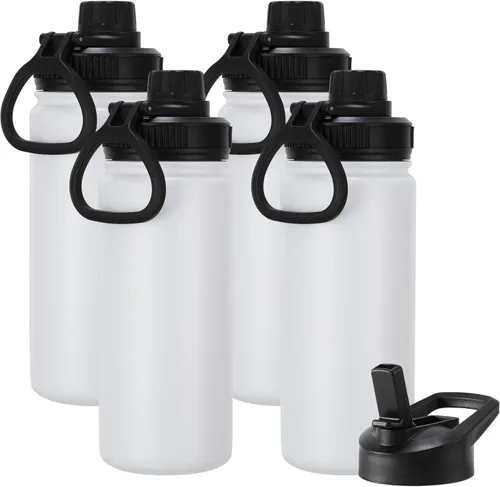 Vista 40 de DOMICARE Botella de agua para niños de 16 onzas para la escuela, de acero inoxidable, con aislamiento al vacío de doble pared, botella de agua