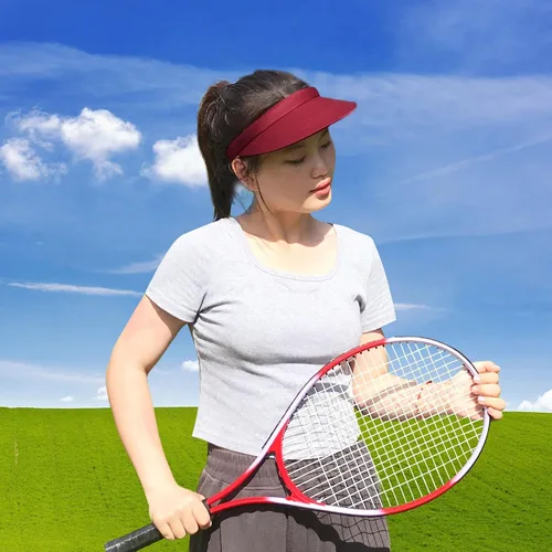 Vista 4 de Paquete de 2 viseras para mujeres y hombres, sombrero de sol con clip, ajustable, gorra deportiva de ala ancha
