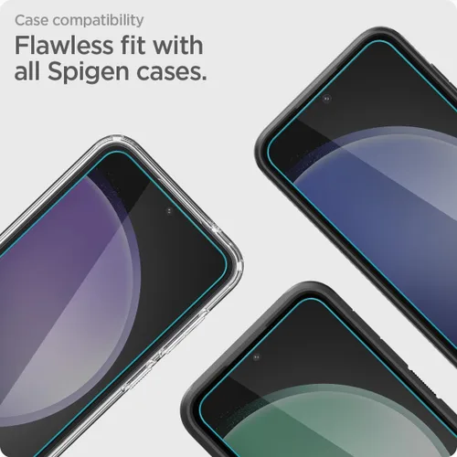 Vista 9 de Spigen Protector de pantalla de vidrio templado [GlasTR AlignMaster] diseñado para Galaxy S23 FE - Paquete de 2
