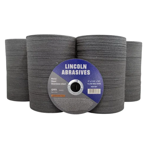 Vista 13 de 25 piezas de ruedas de corte Lincoln Abrasives Metal y acero inoxidable de 4.5" x 1/16" x 7/8