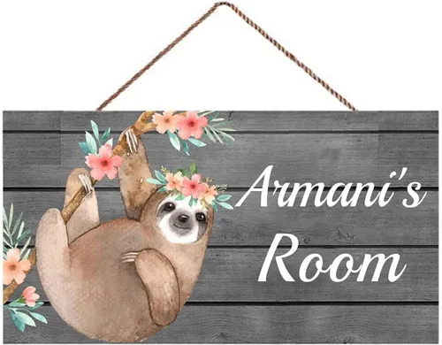 Vista 5 de Letrero de puerta personalizado para niños, diseño de fútbol, fútbol, béisbol, dormitorio, placa de madera, decoración de pared, regalo
