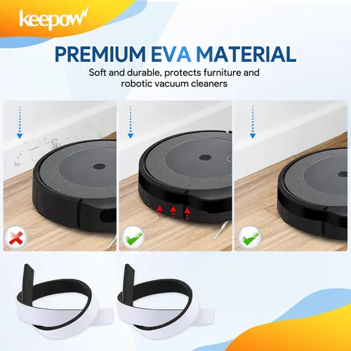 Vista 4 de Paquete de 2 parachoques suaves compatibles con iRobot 671 675 500 600 700 800, 21 x 0.8 pulgadas