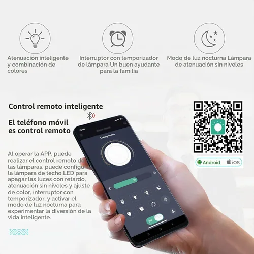 Vista 5 de AHAWILL Lámpara de techo regulable moderna incrustada LED lámpara de techo de pétalos acrílicos de metal, adecuada para salas de estar, dormitorios