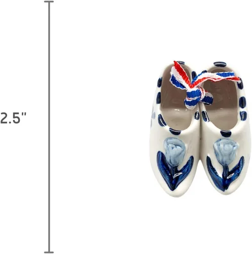 Vista 2 de Dutch Shoes - Imán de regalo con tulipán en relieve (2.5 pulgadas)