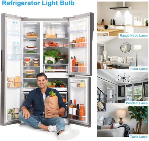 Vista 7 de ZHENMING Bombillas LED AC 100-265V 3.5W para refrigerador KEI D34L, 4 W, repuesto 40 W, 5304511738, bombilla de nevera para Frigidaire Kenmore KEL