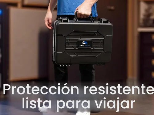 Vista 5 de CASEMATIX Funda rígida para proyector con espuma personalizable compatible con Epson VS240, EX3240, VS345, VS340, VS335W, EX7240 Pro, EX5240 – Funda