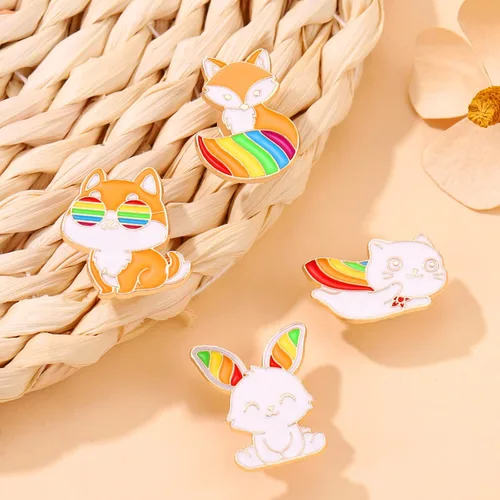 Vista 3 de Cute Animal Enamel Brooch Pins for Women Men,Butterfly Frog Bee Cat Enamel Pins for Jackets Backpacks Cartoon Enamel BroochesBadges Jewelry