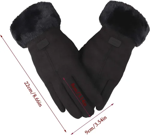 Vista 6 de Winter Gloves for Women,Cold Weather Touch Screen Gloves, Lightweigh Soft Thermal Glove for Cycling, Biking Gifts for Women