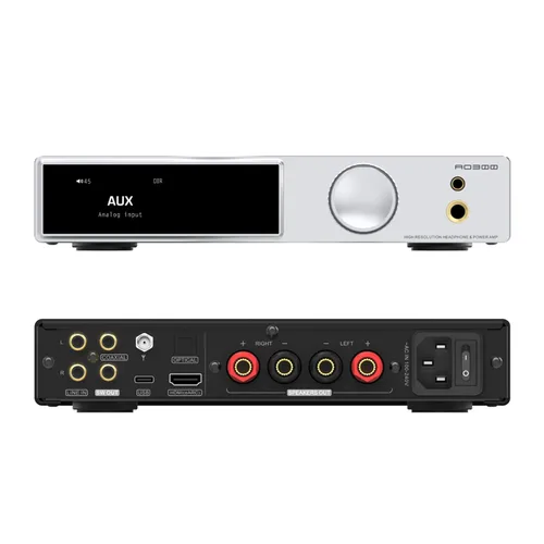 SMSL AO300 PRO Amplificador de potencia, CS43131 165W DAC Amp, USB/coaxial/Opt/RCA a 2.1 canales altavoz/subwoofer, amplificador de auriculares de