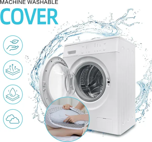 Vista 8 de SAPHREAS Almohadas de cama refrescantes estándar para dormir, almohadas de espuma viscoelástica triturada de hotel de lujo para personas que duermen