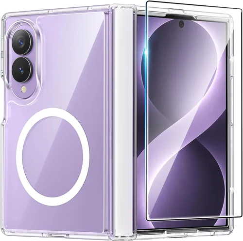 Vista 313 de FNTCASE Funda plegable para Motorola Razr: con protección de bisagra, fundas magnéticas transparentes compatibles con Magsafe grado militar contra