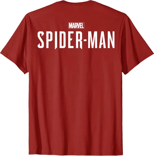 Vista 2 de Marvel Camiseta gráfica con logotipo de juego de Spider-Man, Rojo