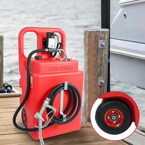 Vista 6 de Tanque de combustible portátil de 32 galones y 120 litros con bomba diésel de 12 V