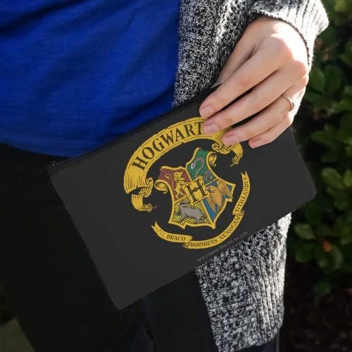 Vista 3 de GRAPHICS & MORE Harry Potter Ilustrated Hogwart's Crest - Bolsa organizadora para cosméticos, Blanco