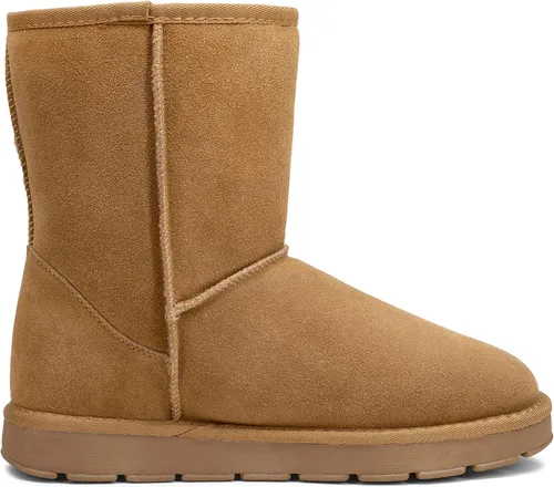 Vista 2 de Jousen Men's Winter Boots Suede Snow Boot Leather Mid-calf Shoes Fur Lining