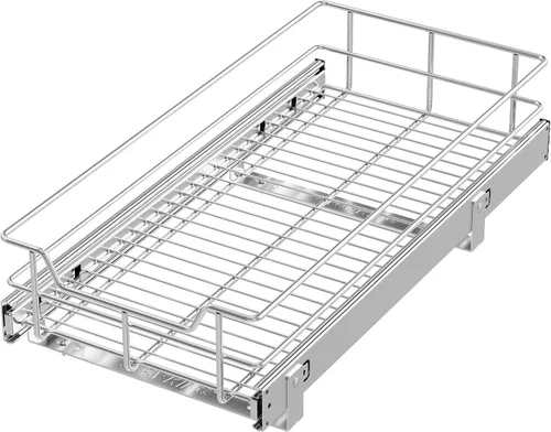 Vista 23 de Organizador de gabinete extraíble de 9 pulgadas de ancho x 17 pulgadas de profundidad, cajones deslizantes para organizadores de cocina