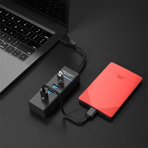 Vista 6 de Hub USB multiUSB Splitter USB 3.0 Puerto extensor Hub con 4 puertos, cable de extensión USB Super Speed HUB Splitter Expansión para mouse Flash