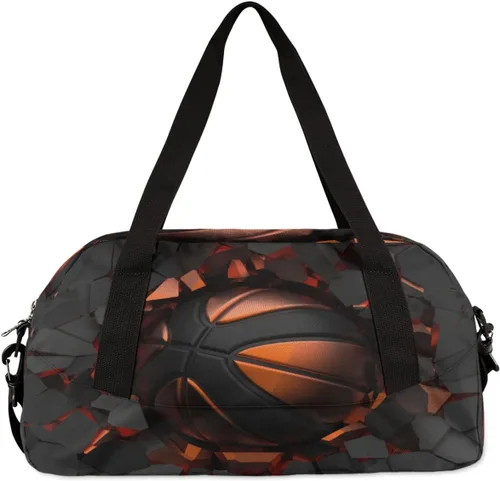 Vista 5 de Bolsa de lona ligera para niños, bolsa deportiva de gimnasio para niños y niñas, pequeña bolsa de viaje para baile, bolsa de mano para fiestas