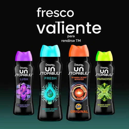 Vista 3 de Downy Unstopables - Perlas potenciadoras de aroma para lavar la ropa, Tide Original, 13.4 onzas