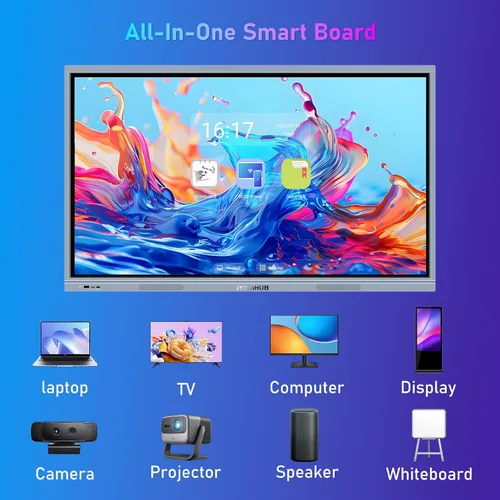 Vista 4 de Pizarra electrónica de 55 pulgadas con pantalla táctil HD 4K, pizarra interactiva para aula y conferencia, sistema operativo Android y Windows