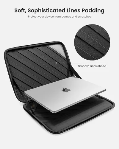 Vista 4 de Tomtoc Funda para laptop, funda para dispositivo electrónico portátil, funda protectora para MacBook Pro y MacBook Air de 14 pulgadas con carcasa
