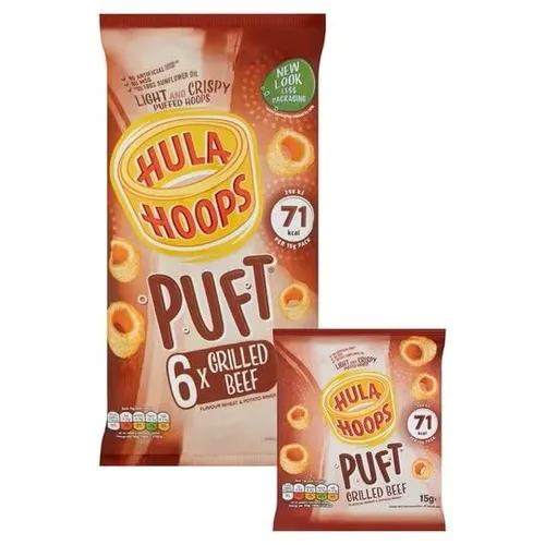 Vista 2 de Hula Hoops Puft Beef 0.53 oz x - 6 por paquete (0.2lbs)