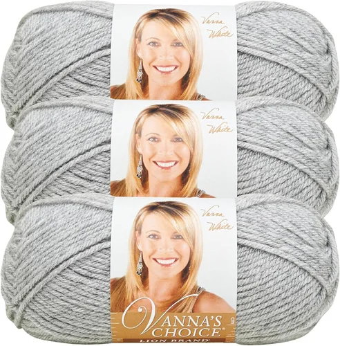 Vista 80 de Lion Brand Yarn (1 madeja) Hilo Vanna's Choice, mármol gris