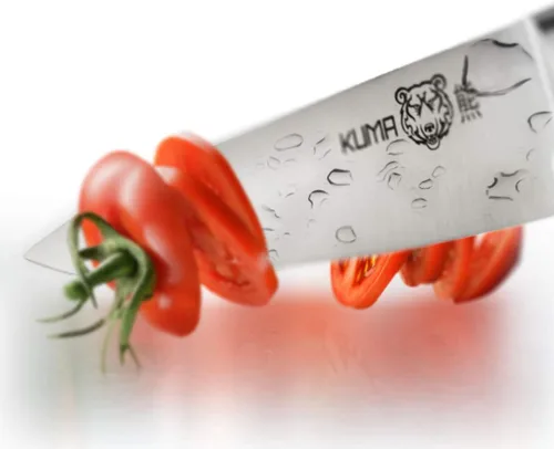 Vista 5 de KUMA Cuchillo de chef multiusos (juego de 3) – Cuchillo de chef afilado fuera de la caja – Cuchillo de chef de 8 pulgadas para tallar, cortar