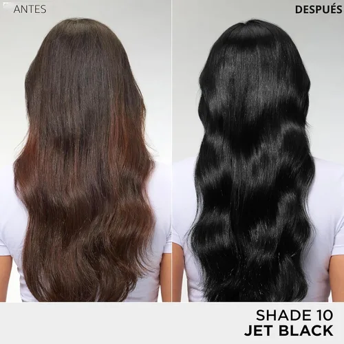 Vista 4 de L'Oreal Paris Feria - Tinte permanente brillante multifacético para el cabello, tinte de alta intensidad para reflejos 3X, 10 negro azabache