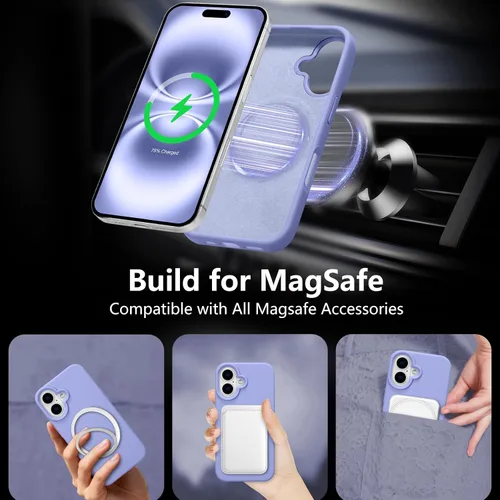 Vista 79 de Funda magnética de silicona para iPhone 13 Pro, color blanco antiguo [Compatible con Magsafe] [Forro de microfibra suave antiarañazos], funda