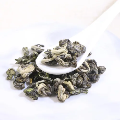 Vista 6 de FullChea - BiLuoChun Tea - Té verde Bi Luo Chun - Té verde chino hoja suelta - Aromático de frijoles tostados - Té calmante (8.8 oz / 250 g)