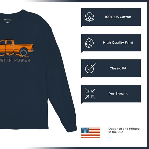 Vista 115 de Tee Hunt Camisetas gráficas y camisetas sin mangas para hombre Roll with Power Pickup Truck