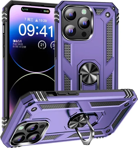Vista 9 de Korecase Funda para iPhone 8, protección de cámara, armadura militar, doble capa, soporte compatible con iPhone 6 6s y iPhone 7 8, color negro