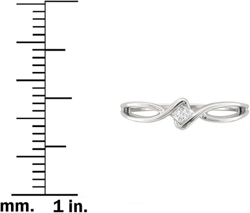 Vista 4 de La4ve Diamonds - Anillo de compromiso de diamantes de 110 quilates con corte princesa de 10 quilates (I-J, I1-I2) Anillos de diamantes reales