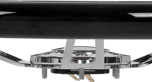 Vista 7 de Volante retro, 14.961 in 15 pulgadas, montaje clásico de volante de nogal agarre de 3 radios remachado 6 agujeros modificación universal (negro)