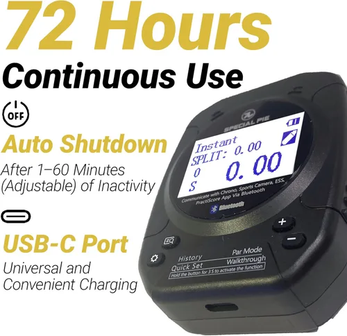 Vista 6 de Indesign Shot Timer with Belt Clip - 2025 Upgraded Shot Timer for Shooting Competition, Bluetooth Connect, Ideal for IPSC, IDPA, USPSA
