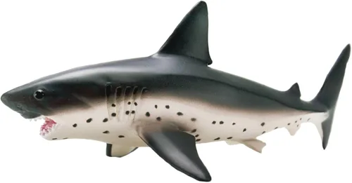 Vista 6 de Safari Ltd. Figura de tiburón salmón – Pintada a mano, realista modelo de 5.5 pulgadas – Divertido juguete educativo del océano para niños, niñas