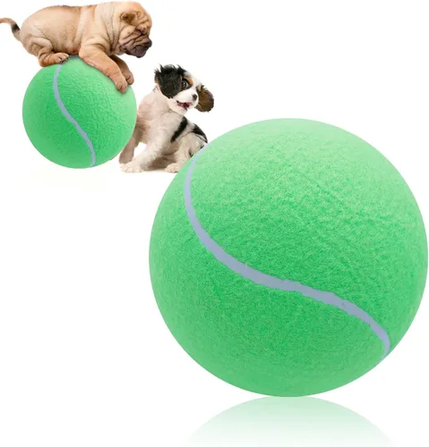 Vista 10 de Banfeng Pelota de tenis gigante para perros de 8 pulgadas, juguetes grandes para mascotas, pelota deportiva al aire libre, juguete interactivo