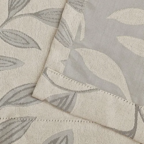 Vista 4 de SUPERIOR Juego de 2 cortinas opacas de hojas, par de paneles con aislamiento térmico con ojales en la parte superior, hermosas cortinas de jacquard