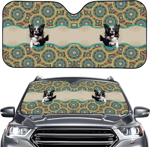 Vista 41 de Talayituse Parasol para parabrisas de automóvil, diseño de gato divertido 3D, ajuste universal, para automóvil, camión, SUV, bloquea el sol