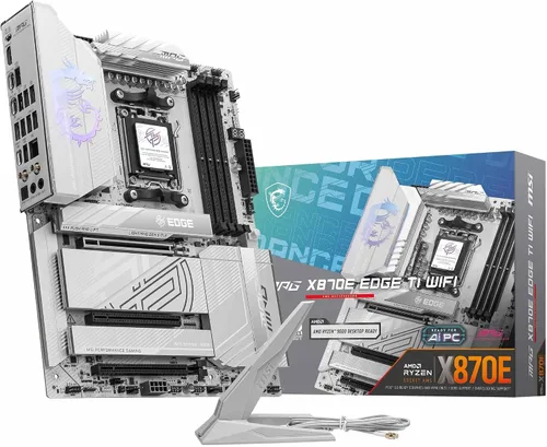 Vista 13 de MSI MEG X870E GODLIKE, E-ATX - Compatible con procesadores AMD Ryzen 9000/8000/7000, AM5 - Dynamic Dashboard III, EZ Slide M.2, 110A SPS, memoria