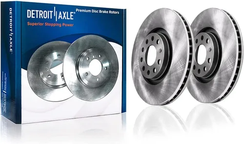 Vista 4 de Detroit Axle - Kit de frenos para 15-20 Volkswagen Passat, 12.28 pulgadas delanteras y 10.70 pulgadas trasero rotores de freno de disco pastillas