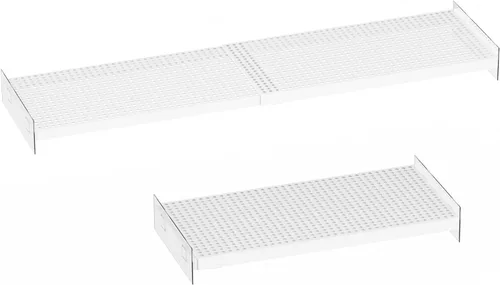 Vista 10 de Organizador de estantes de tensión expansibles para armario, estantes divisores, despensa, armario de cocina