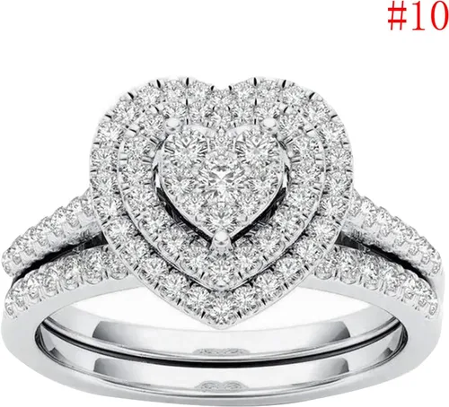 Vista 2 de Anillos de compromiso pequeños y simples para mujer, anillos de compromiso de plata esterlina, alianzas de boda, aniversario, cumpleaños, regalos