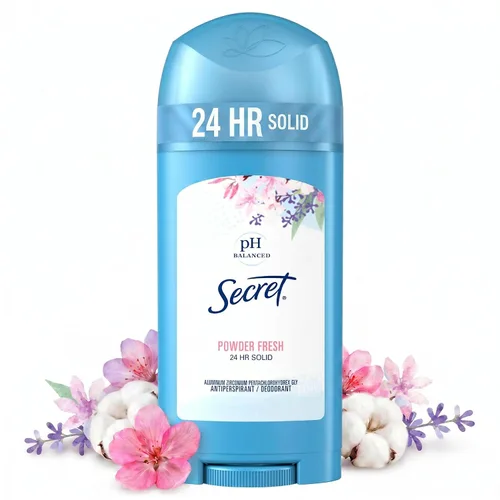Vista 12 de Secret Antitranspirante y desodorante para mujer, protección contra el sudor y el olor las 24 horas, protección equilibrada de PH, suave
